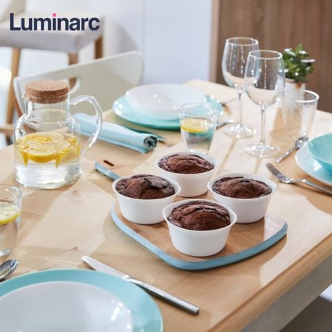 Bộ 4 Khay Nướng Thủy Tinh Mini Luminarc Smart Cuisine 11cm - An Toàn Với Lò Vi Sóng và Lò Nướng, Hàng Chính Hãng Pháp