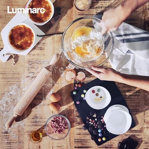 Bộ 4 Khay Nướng Thủy Tinh Mini Luminarc Smart Cuisine 11cm - An Toàn Với Lò Vi Sóng và Lò Nướng, Hàng Chính Hãng Pháp