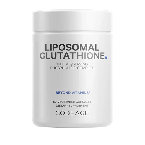 Viên uống trắng da Codeage 1000mg Liposomal Glutathione - Hỗ trợ làm sáng da, hộp 60 viên, không GMO, sản xuất tại Mỹ