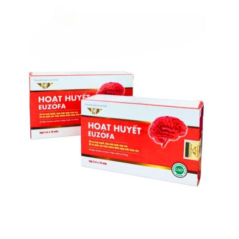 Viên Uống Hoạt Huyết EUZOFA - Hỗ Trợ Tuần Hoàn Máu Não, Giảm Đau Đầu, Mất Ngủ, Hoa Mắt - Hộp 30 Viên Giúp Tăng Cường Sức Khỏe Não Bộ