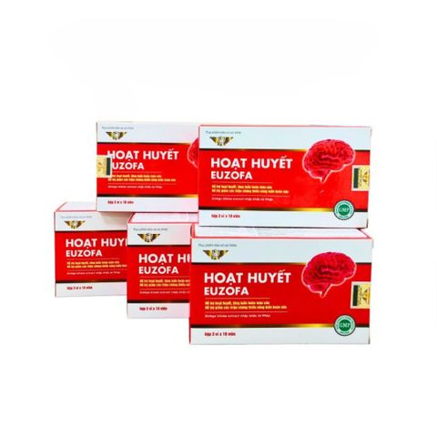 Viên Uống Hoạt Huyết EUZOFA - Hỗ Trợ Tuần Hoàn Máu Não, Giảm Đau Đầu, Mất Ngủ, Hoa Mắt - Hộp 30 Viên Giúp Tăng Cường Sức Khỏe Não Bộ