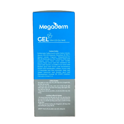 Gel Tắm Gội Megaderm Dịu Nhẹ 280ml - Sản Phẩm An Toàn Cho Trẻ Sơ Sinh, Phòng Ngừa Ngứa Mẩn Đỏ, Dưỡng Ẩm Da