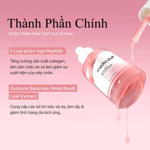 Tinh Chất Medicube PDRN Pink Peptide Serum 30ml - Dưỡng Da Sáng Mịn, Tăng Độ Đàn Hồi, Giảm Nếp Nhăn, Bảo Vệ Da Nhạy Cảm