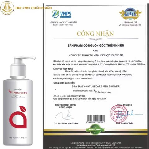 Sữa Tắm Nam Vnaturecare 190ml - Hương Nước Hoa Gỗ Sang Trọng, Lịch Lãm, Khử Mùi, Lưu Hương Lâu, Dưỡng Da Mềm Mại