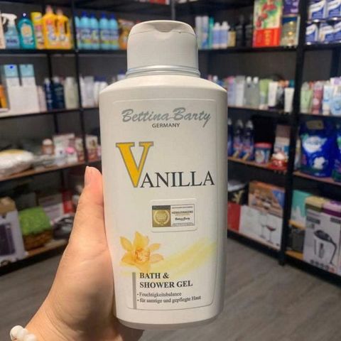 Sữa Tắm Hương Vanilla Cao Cấp Bettina Barty 500ml - Giúp Dưỡng Ẩm, Lưu Hương Lâu, Cho Da Mềm Mại, Sản Xuất Tại Đức
