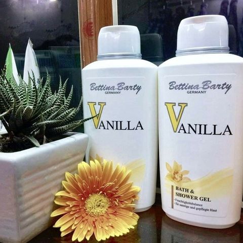 Sữa Tắm Hương Vanilla Cao Cấp Bettina Barty 500ml - Giúp Dưỡng Ẩm, Lưu Hương Lâu, Cho Da Mềm Mại, Sản Xuất Tại Đức