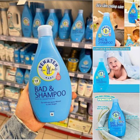 Sữa Tắm Gội Dưỡng Da Cho Bé Penaten 400ml - Sản Phẩm Chăm Sóc Từ Thiên Nhiên, An Toàn Cho Trẻ Sơ Sinh, Hương Thơm Mát