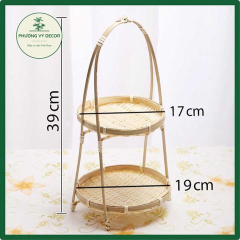 Mẹt Tre Tầng 3 Đựng Bánh Kẹo - Trang Trí Nhà Cửa Sự Kiện, Đồ Chơi Mầm Non - Phương Vy Decor