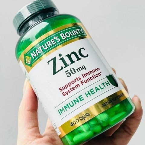 Viên kẽm thuần chay Nature’s Bounty Zinc 50mg 400 viên