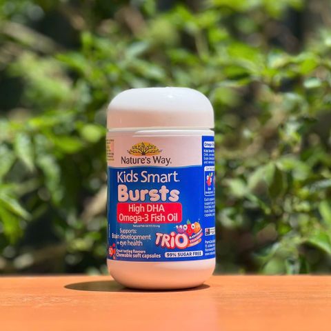 Nature’s Way Kids Smart Bursts Omega-3 DHA - Tăng cường phát triển não bộ & sức khỏe mắt cho trẻ (60 viên)