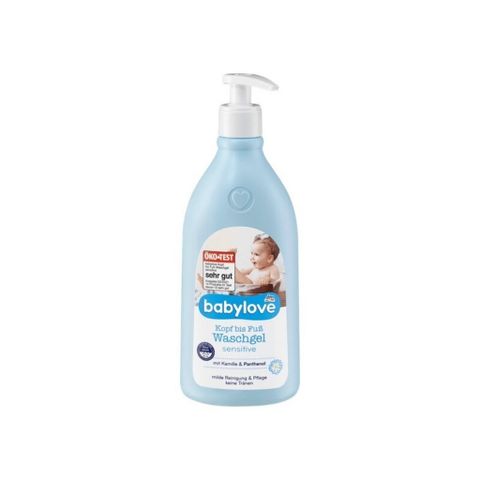 Sữa Tắm Gội 2in1 Babylove Waschgel Sensitive Kamille 500ml - Dành cho Bé Da Nhạy Cảm, Dịu Nhẹ, Không Cay Mắt