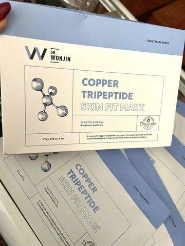 Mặt Nạ Wonjin Copper Tripeptide Tím 5M - Chăm Sóc Da Tái Tạo, Cung Cấp Độ Ẩm, Phục Hồi Da Nhăn, Hàng Mỹ