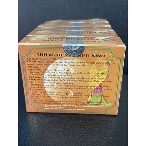 Viên Uống Thông Huyết Điều Kinh Hồng Phúc - Hỗ Trợ Tiêu Hóa, Giảm Đau Kinh Nguyệt, Hộp 2 Vỉ x 10 Viên Tiện Lợi