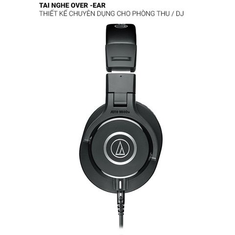 Tai Nghe Chụp Tai Audio Technica ATH-M40X - Tai Nghe Over Ear Chất Lượng Phòng Thu, DJ - Âm Thanh Sống Động, Chính Hãng 100%