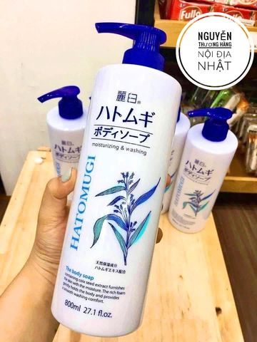 Sữa Tắm Hatomugi Dưỡng Ẩm & Dưỡng Trắng Chiết Xuất Ý Dĩ Nhật Bản 800ml - Sản Phẩm Chăm Sóc Da Toàn Diện