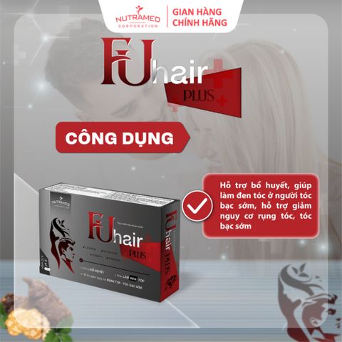 Viên uống Fuhair Plus - Hỗ trợ giảm rụng tóc, làm đen tóc và chăm sóc tóc chắc khỏe - Nutramed