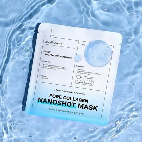 Mặt Nạ Collagen Nanoshot MediAnswer 37g - Dưỡng Ẩm, Se Khít Lỗ Chân Lông, Chống Lão Hóa, Thương Hiệu Hàn Quốc