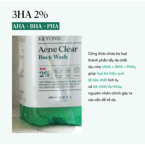 Sữa Tắm Ngừa Mụn Lưng & Cơ Thể Beyond Acne Clear Body Wash - Chăm Sóc Da Mịn Màng, Làn Da Sạch Sẽ, Giảm Mụn Hiệu Quả