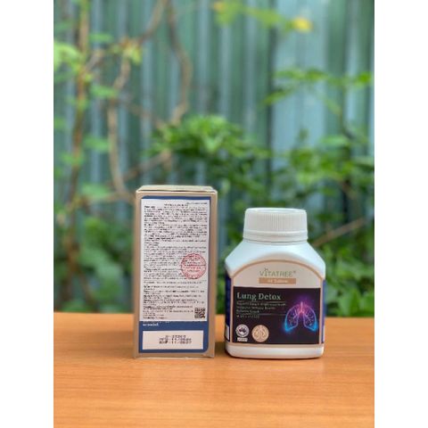 Viên Uống Bổ Phổi Vitatree Lung Detox 60 Viên - Thải Độc, Hỗ Trợ Hô Hấp Từ Thảo Dược Thiên Nhiên, Nhập Khẩu Chính Ngạch