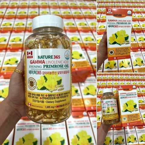 Viên uống Hoa anh thảo Nature 365 GLA Hàn Quốc 300V - Hỗ trợ làm đẹp da và sức khỏe phụ nữ, cải thiện tình trạng kinh nguyệt