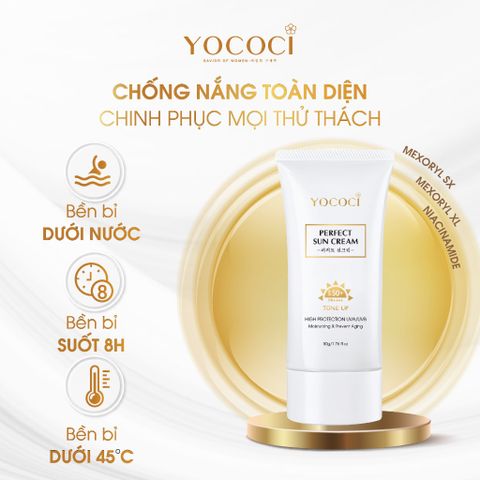 Kem Chống Nắng Makeup YOCOCI Perfect Sun Cream SPF50+ PA+++ 50g – Bảo Vệ Da Toàn Diện, Nâng Tone Tự Nhiên, Phù Hợp Mọi Loại Da