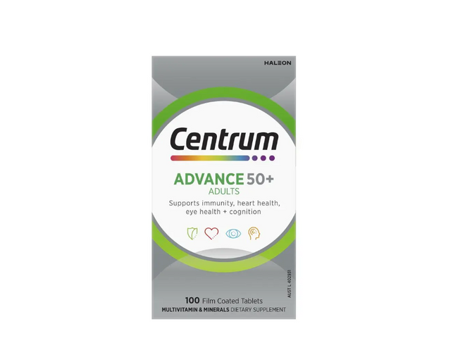 Vitamin Centrum Advance 50+ - Tổng Hợp Dinh Dưỡng Cho Người Trên 50 - 100 Viên Hỗ Trợ Tim Mạch, Xương Khớp, Trí Nhớ
