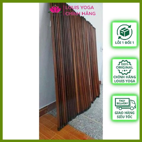 Gậy Gỗ Tập Yoga Chất Lượng Cao - Dụng Cụ Aerobic Dưỡng Sinh Có Bọc Núm Cao Su 2 Đầu, Độ Bền Cao, Tiện Lợi Tập Tại Nhà