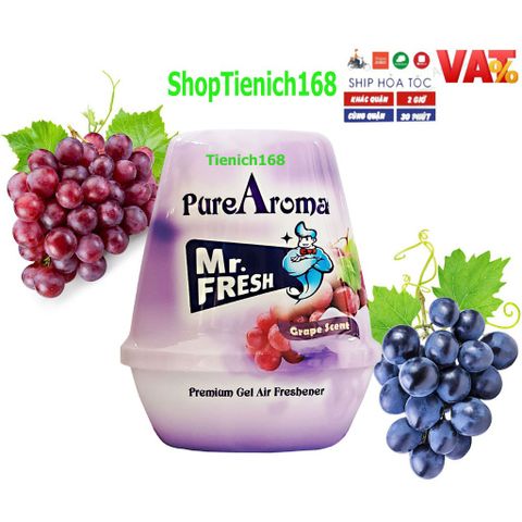 Sáp Thơm Đuổi Muỗi Mr.fresh 220g - Hương Nho Tự Nhiên, Khử Mùi và Thơm Phòng, Bảo Vệ Sức Khỏe Gia Đình