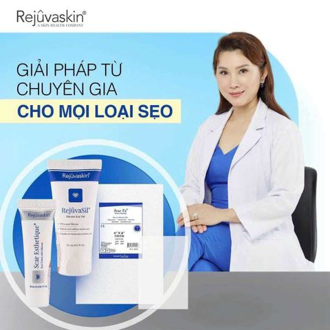 Miếng Dán Làm Xẹp Sẹo Lồi REJUVASKIN Scar FX 5cm x 10cm - Giải Pháp Xóa Mờ Sẹo Lồi Thẩm Mỹ Tại Nhà