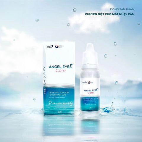 Nước Nhỏ Mắt Lens Angel Eyes Care 15ml Cao Cấp - Dung Dịch Dưỡng Ẩm An Toàn Cho Mắt Nhạy Cảm Kính Áp Tròng