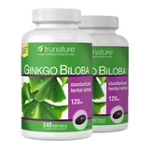 (Chính ngạch) Viên Uống Ginkgo Biloba 120mg Trunature 340 Viên Hỗ Trợ Trí Nhớ, Tuần Hoàn Não, Giảm Căng Thẳng - Xuất Xứ Mỹ