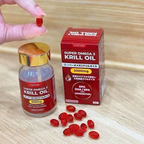 Dầu nhuyễn thể Super Omega 3 Krill Oil 2000mg Eikenbi 60 viên 347850