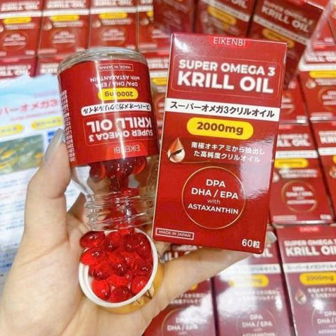 Dầu nhuyễn thể Super Omega 3 Krill Oil 2000mg Eikenbi 60 viên 347850