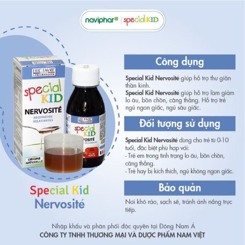 Siro Ngủ Ngon Special Kid Nervosité 125ml - Hỗ Trợ Giấc Ngủ, Giảm Căng Thẳng Cho Trẻ Em, An Toàn Và Dễ Uống