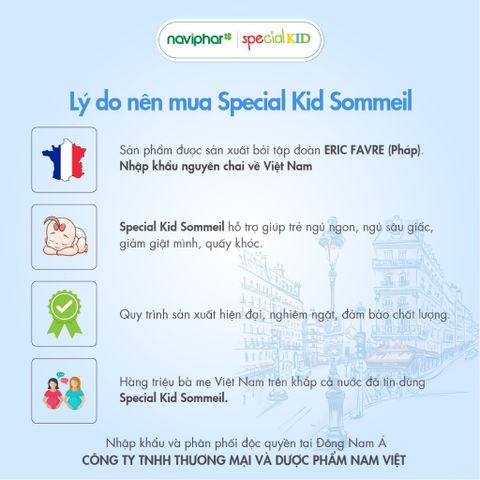 Siro Ngủ Ngon Special Kid Sommeil 125ml - Hỗ Trợ Giấc Ngủ Cho Bé, Giảm Rối Loạn Giấc Ngủ Và Thức Giấc Vào Ban Đêm