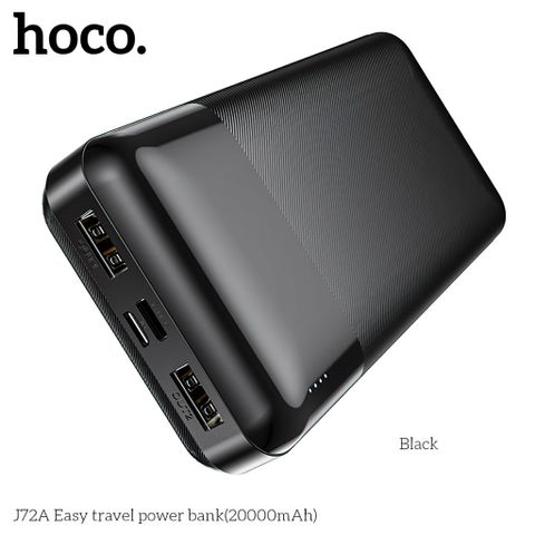 Pin Sạc Dự Phòng Hoco J72A 20000mAh - Sạc Nhanh Micro-USB/Type-C, Đầu Ra USB 2A Kép, Đèn Báo LED, Tiện Lợi Cho Smartphone và Tablet
