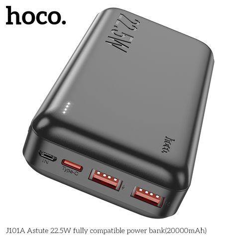 Pin sạc dự phòng Hoco J101A 20000mAh - Sạc nhanh 22.5W, thiết kế tiện dụng cho smartphone và tablet, hoàn hảo cho du lịch và công tác