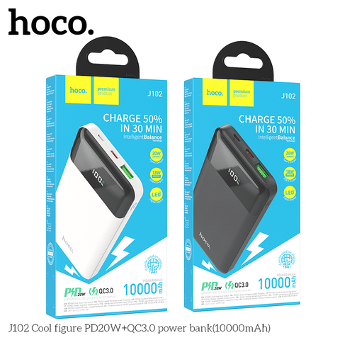 Pin Sạc Dự Phòng Hoco J102 10000mAh - Sạc Nhanh 20W USB-C, Thiết Kế Nhỏ Gọn, Bền Bỉ cho Điện Thoại và Máy Tính Bảng
