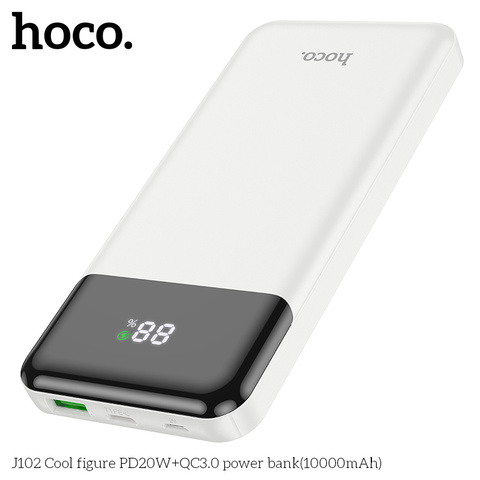 Pin Sạc Dự Phòng Hoco J102 10000mAh - Sạc Nhanh 20W USB-C, Thiết Kế Nhỏ Gọn, Bền Bỉ cho Điện Thoại và Máy Tính Bảng