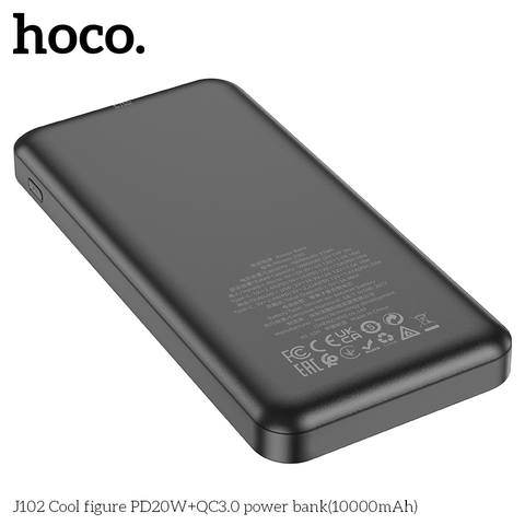Pin Sạc Dự Phòng Hoco J102 10000mAh - Sạc Nhanh 20W USB-C, Thiết Kế Nhỏ Gọn, Bền Bỉ cho Điện Thoại và Máy Tính Bảng