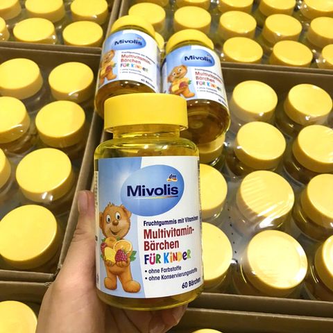 Kẹo dẻo vitamin tổng hợp cho trẻ em Mivolis Đức 60 viên