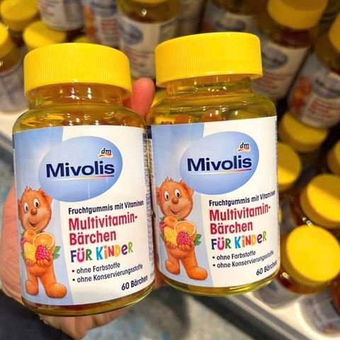 Kẹo dẻo vitamin tổng hợp cho trẻ em Mivolis Đức 60 viên