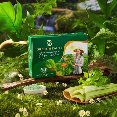 Bột Cần Tây Green Beauty Bổ Sung Chất Xơ - Giúp Làm Đẹp Da, Thanh Lọc Cơ Thể và Hỗ Trợ Giảm Cân Từ Thực Vật