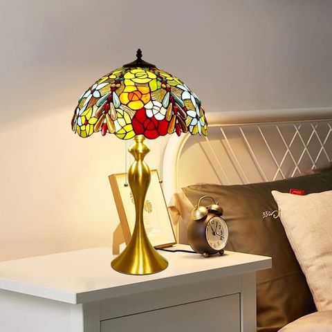 Đèn Tiffany Quý Tộc 60cm - Chao 40cm Pha Lê Kính Sang Trọng, Biểu Tượng Nghệ Thuật Nội Thất Châu Âu