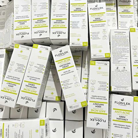 Kem Dưỡng Floslek Anti Acne Mattifying Cream 50ml Chính Hãng Kem Kiểm Soát Dầu Mụn và Điều Tiết Nhờn