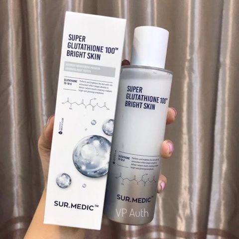 Nước Cân Bằng Giữ Ẩm Dưỡng Sáng Da SUR.MEDIC SUPER GLUTATHIONE 100 BRIGHT SKIN 145ml SUR.MEDIC+