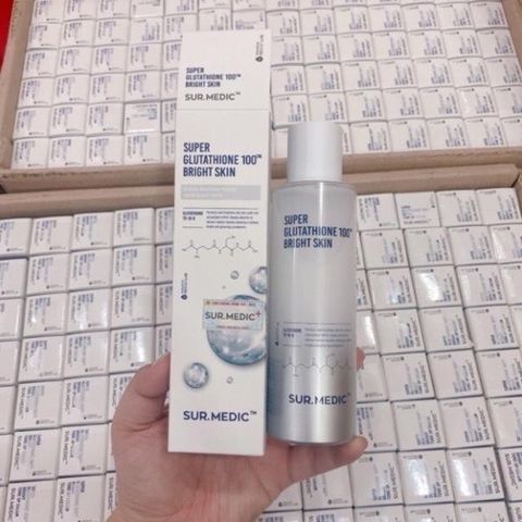 Nước Cân Bằng Giữ Ẩm Dưỡng Sáng Da SUR.MEDIC SUPER GLUTATHIONE 100 BRIGHT SKIN 145ml SUR.MEDIC+