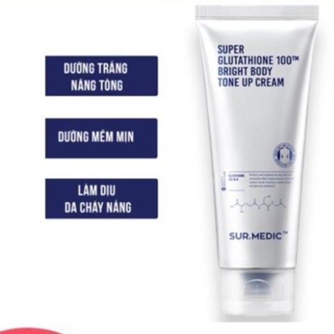 KEM DƯỠNG DA BODY TOÀN THÂN SURMEDIC SUPER GLUTATHIONE 100TM BRIGHT BODY TONE UP CREAM 150ML