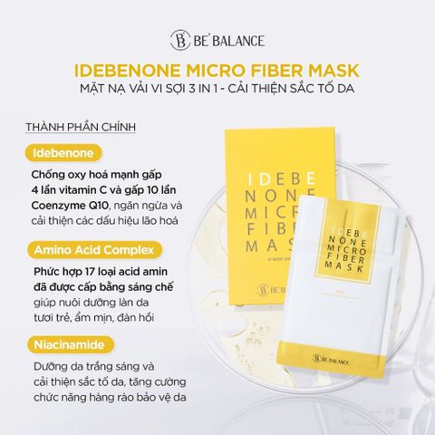Hộp 10 Miếng Mặt Nạ Vải Vi Sợi Bebalance Microfiber Mask Làm Đẹp Da Chuyên Sâu