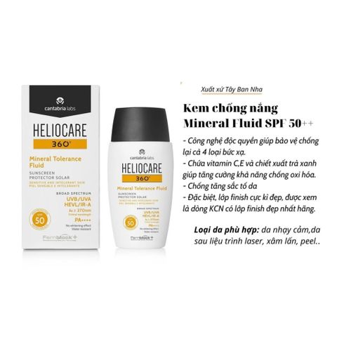 Kem chống nắng Heliocare 360 Pigment Solution / Water Gel / Mineral Tolerance Fluid / AR Emulsion